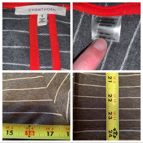 41 Hawthorn Gray Striped One Button Barde Blazer - Picture 8 of 8